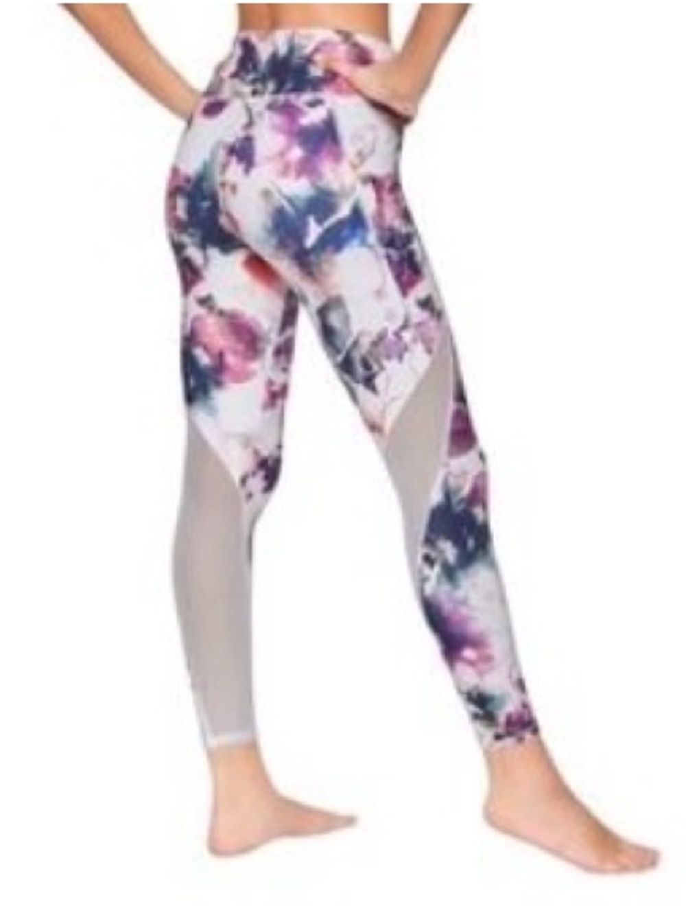 Athleta Mudra Watercolor Mesh 7/8 Legging Floral Small